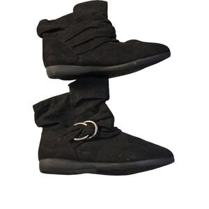 So Authentic American Heritage Womens 200756 Black Flat Ankle Booties Size 6M
